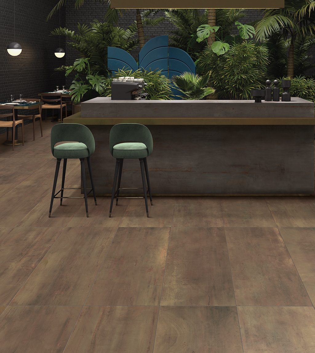 Bodenfliese Flaviker REBEL brass 60x120