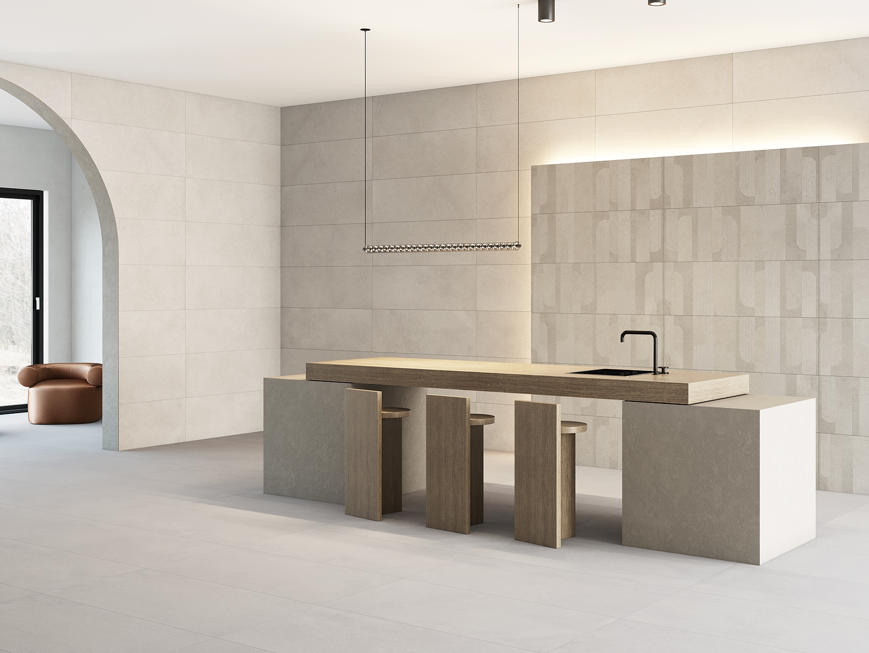 Wandfliese BellaVita MATERIA blanco 40x120