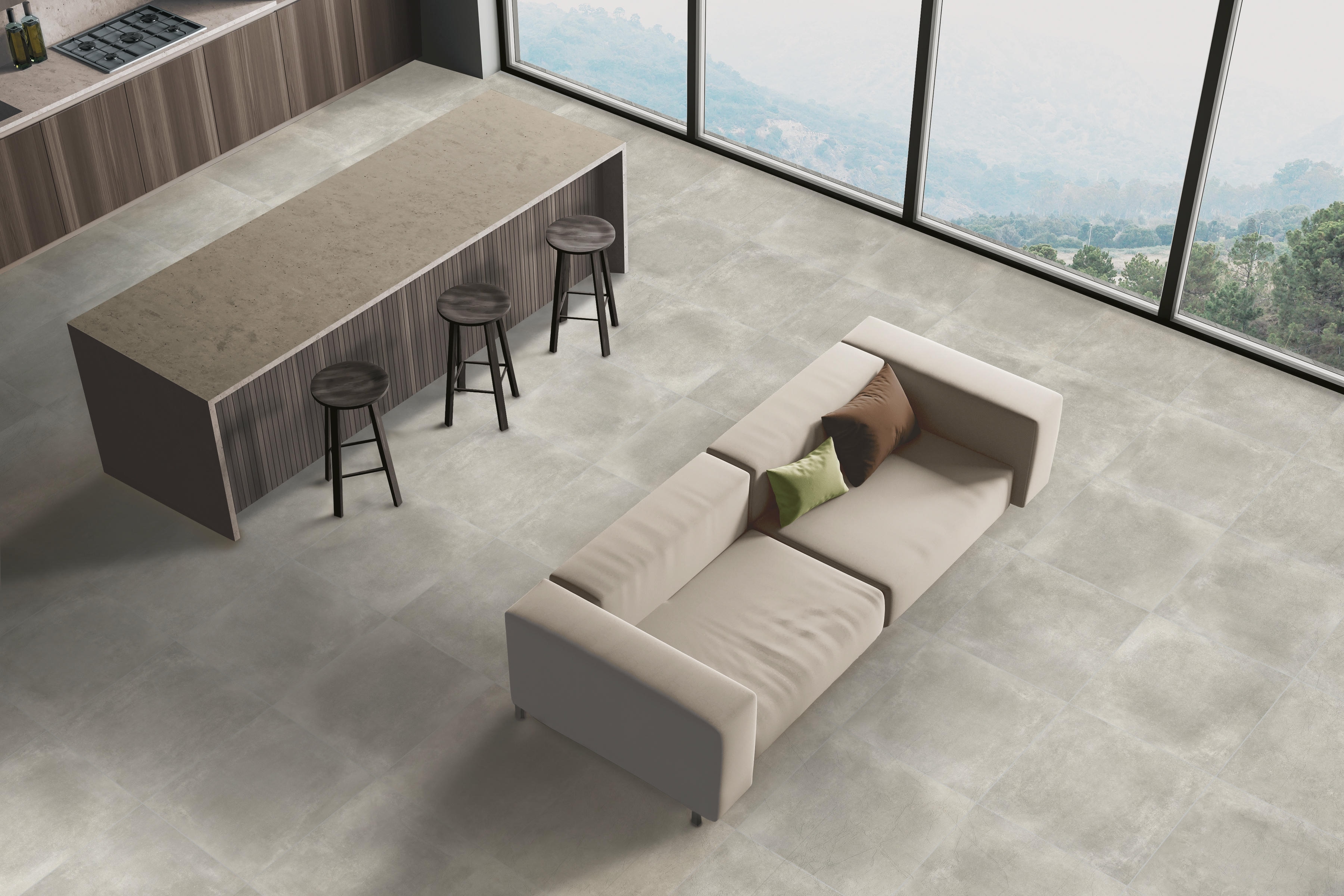 Bodenfliese Kersano CONCRETE warm grey 60x120