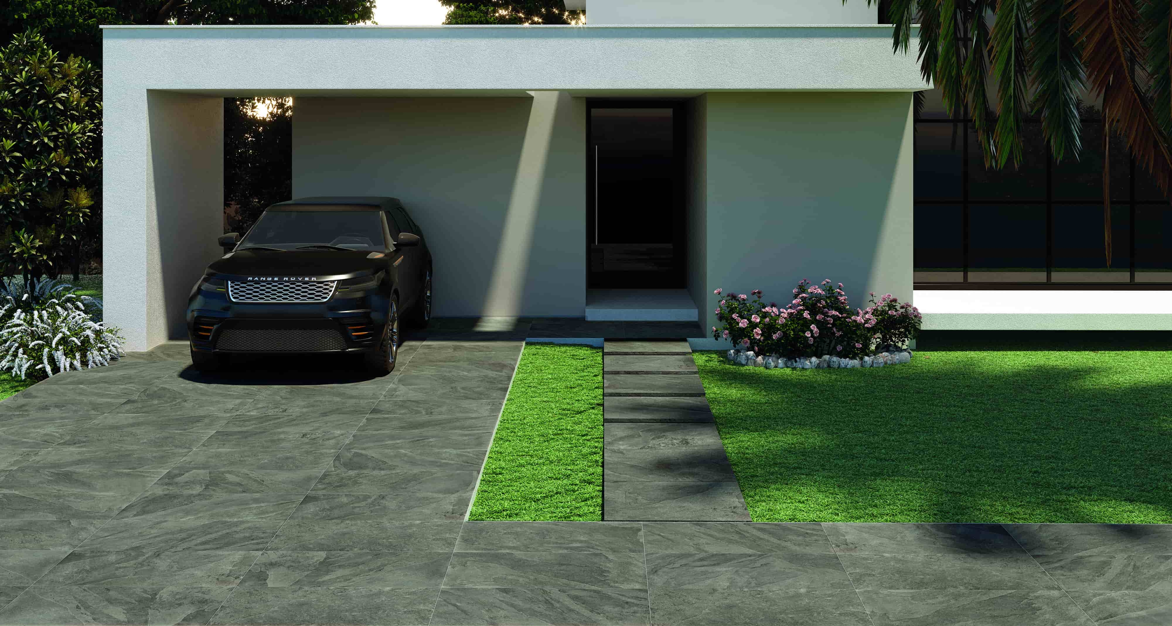 Outdoor-Fliese Castelvetro SLATE piombo 100x100