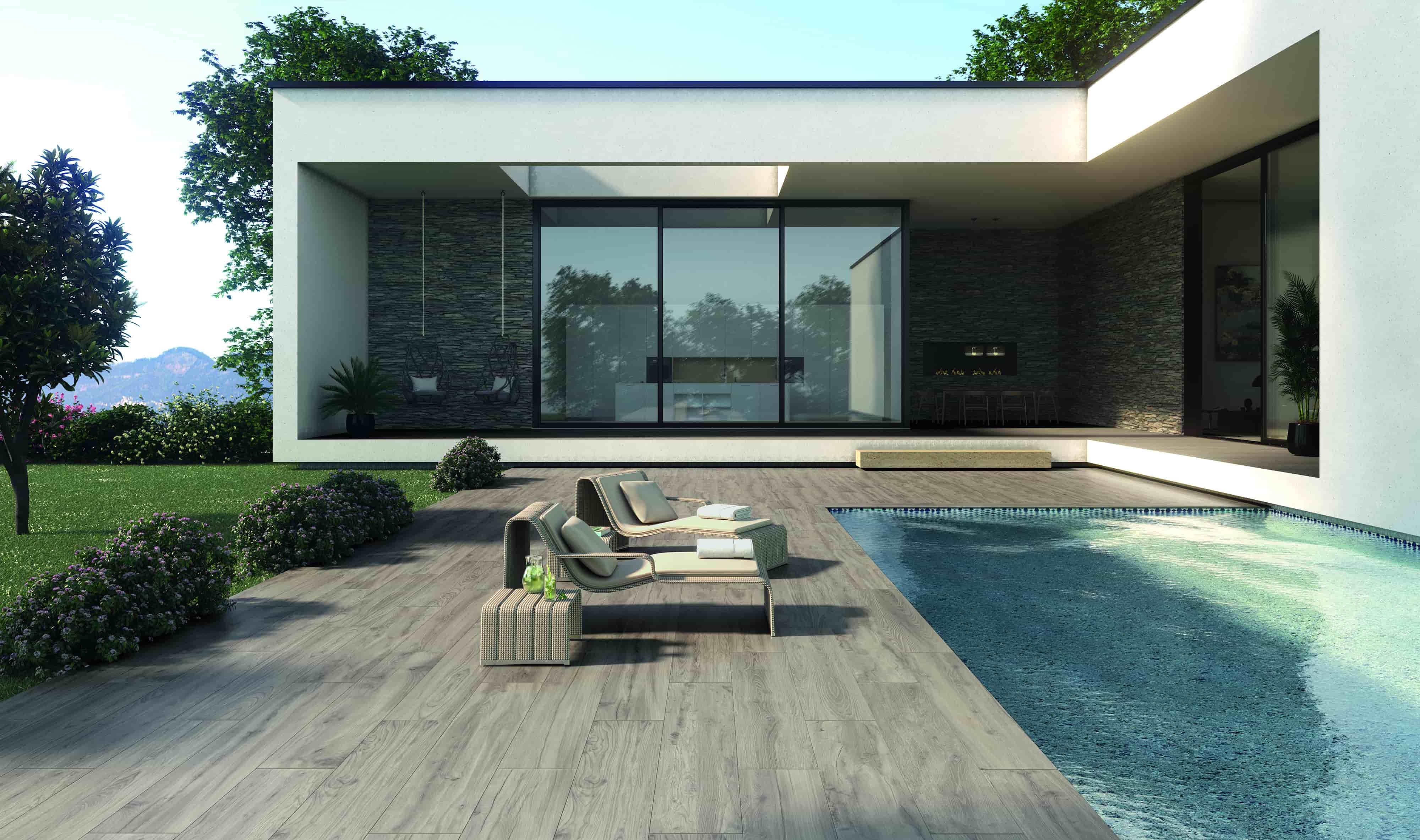 Outdoor-Fliese Castelvetro RUSTIC grey 40x120