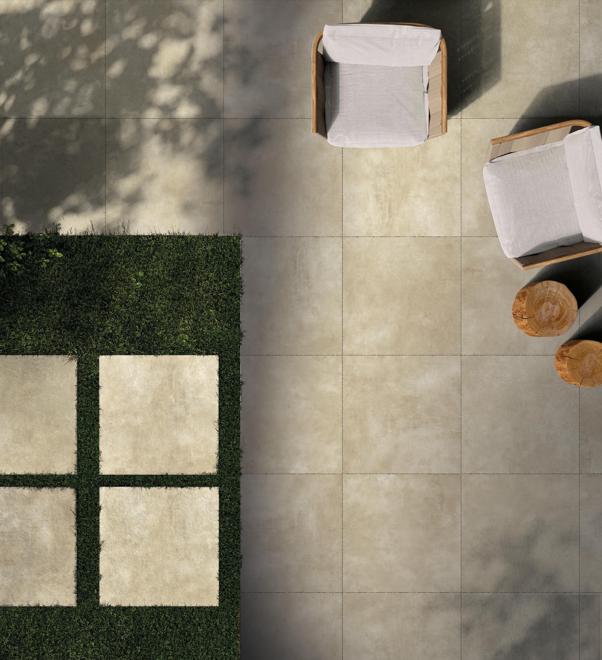 Outdoor-Fliese Kersano MONTANA avorio 90x90