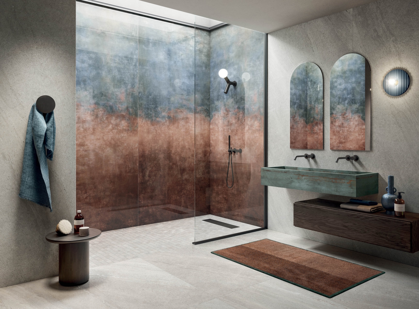 Bodenfliese Flaviker ROCKIN ice 120x280