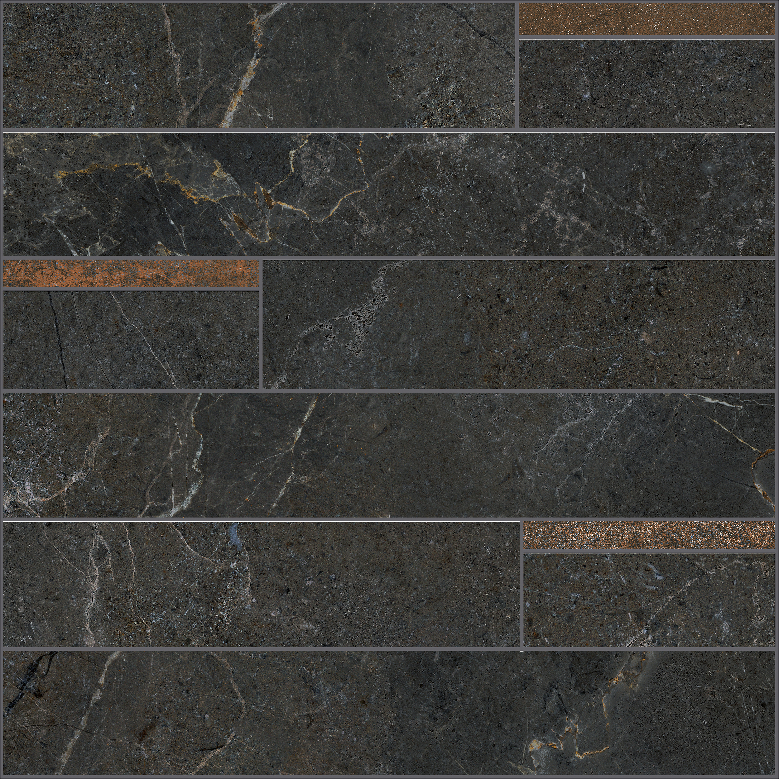 Wandfliese La Fabbrica NOBLE STONE Modulo dark 30x30