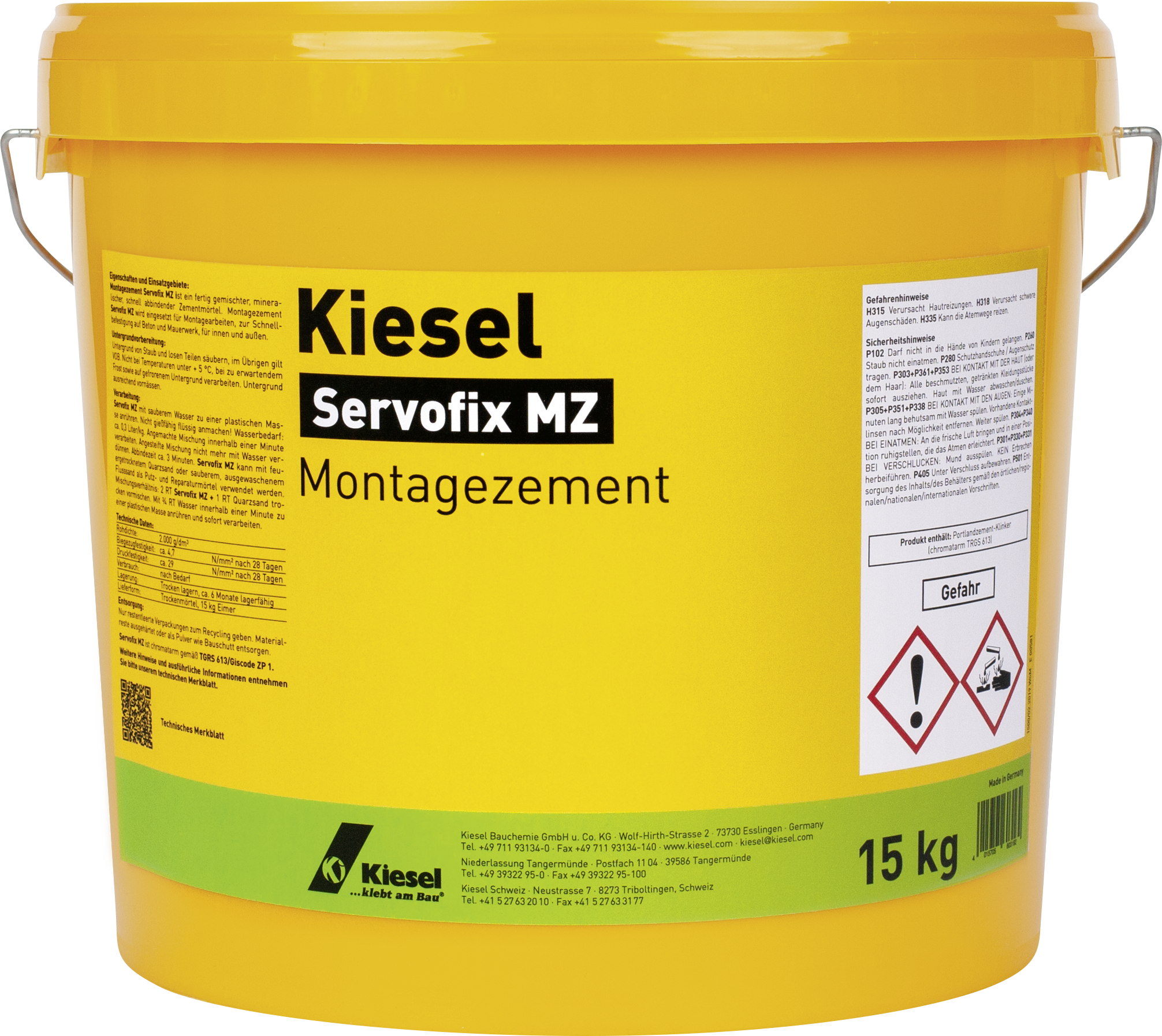 SERVOFIX MZ MONTAGEZEMENT 15 KG EIMER