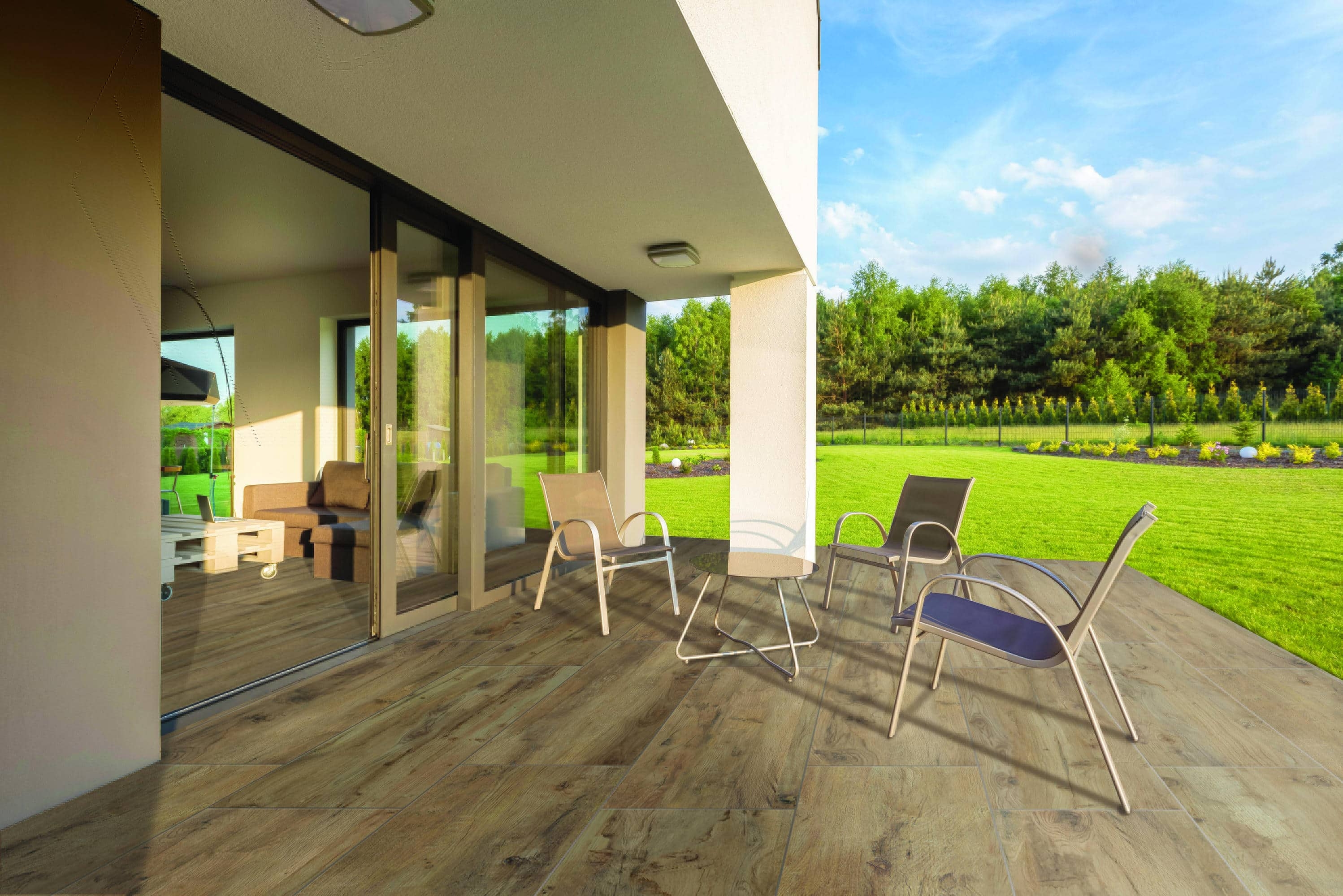 Outdoor-Fliese KERSANO NATURAL WOOD light 40x120