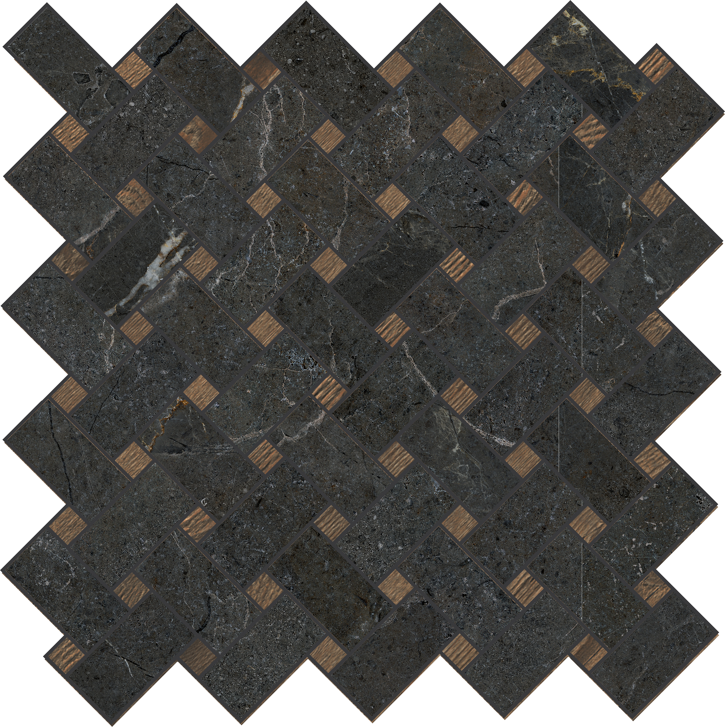 Wandfliese La Fabbrica NOBLE STONE Basket dark 30x30