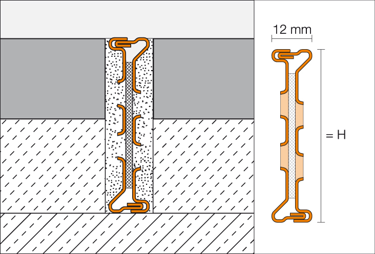 DILEX-EMP 2,5m Trennfuge H=50mm B=12mm