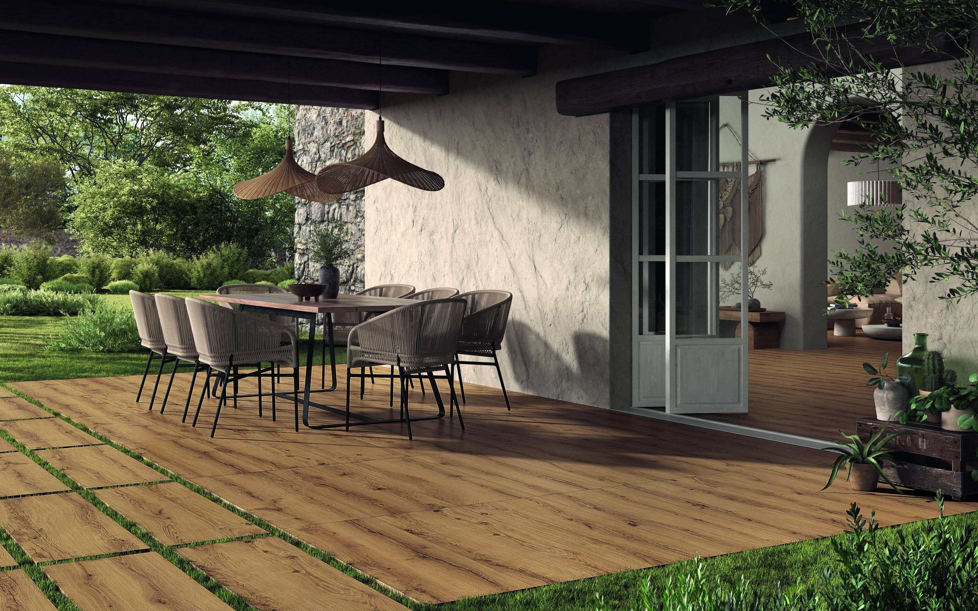 Outdoor-Fliese Castelvetro ALPI castagno 40x120