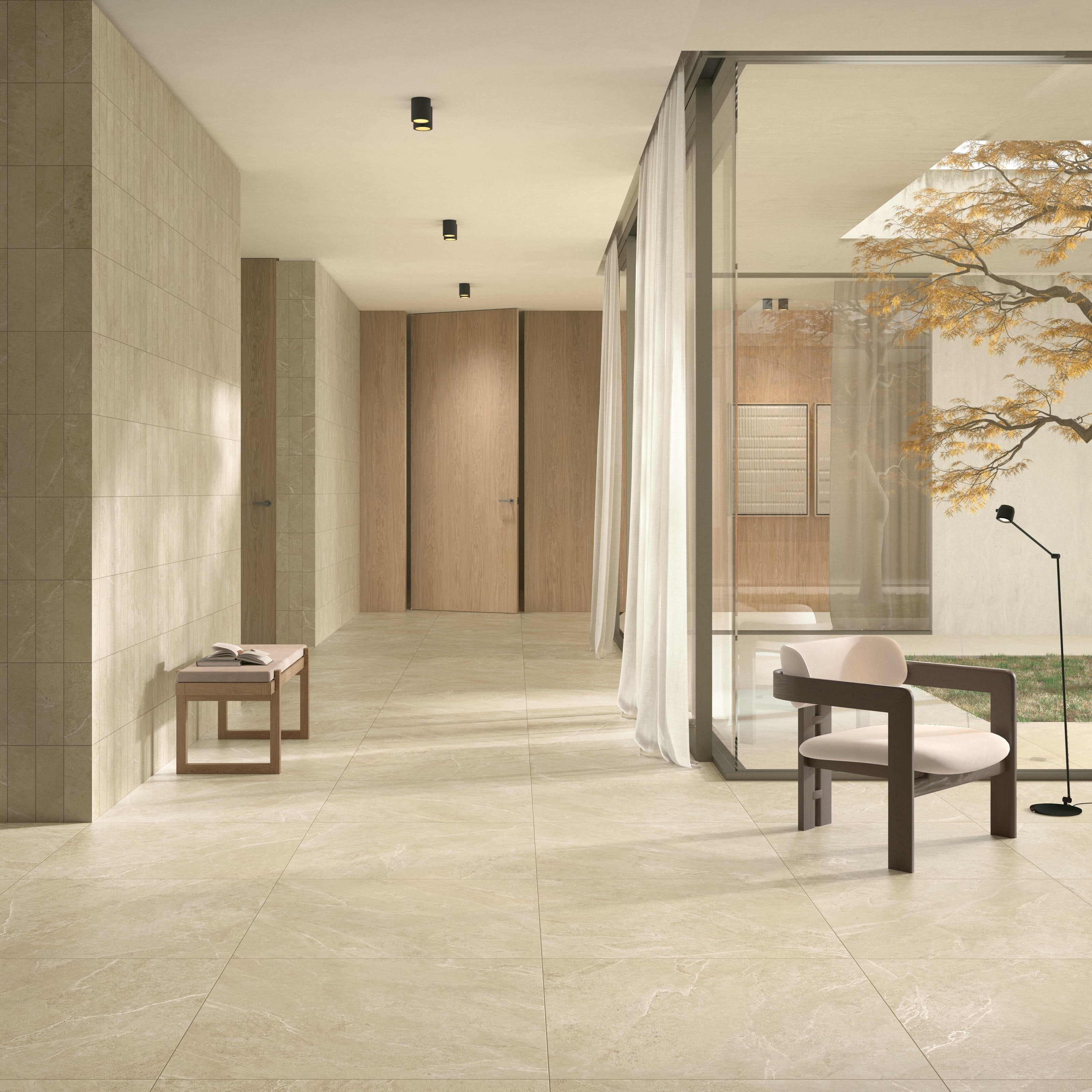 Outdoor-Fliese Sintesi J.U.S.T. cream 80x80