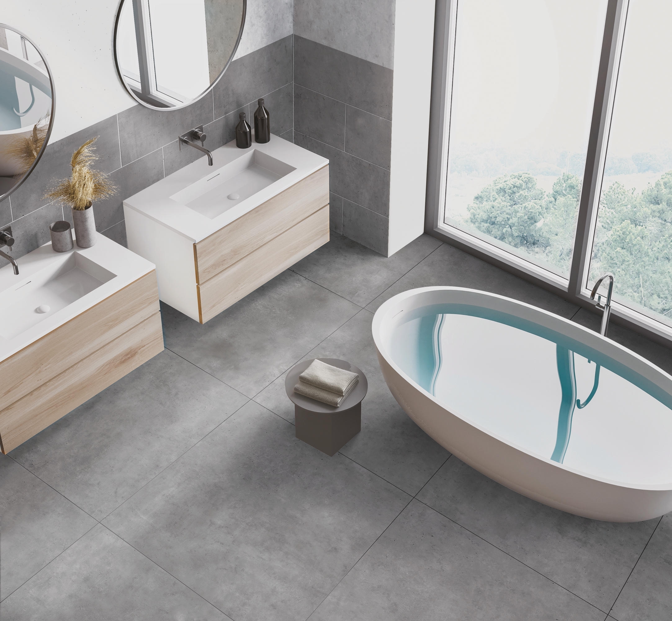 Bodenfliese Kersano MONTANA grigio 90x90