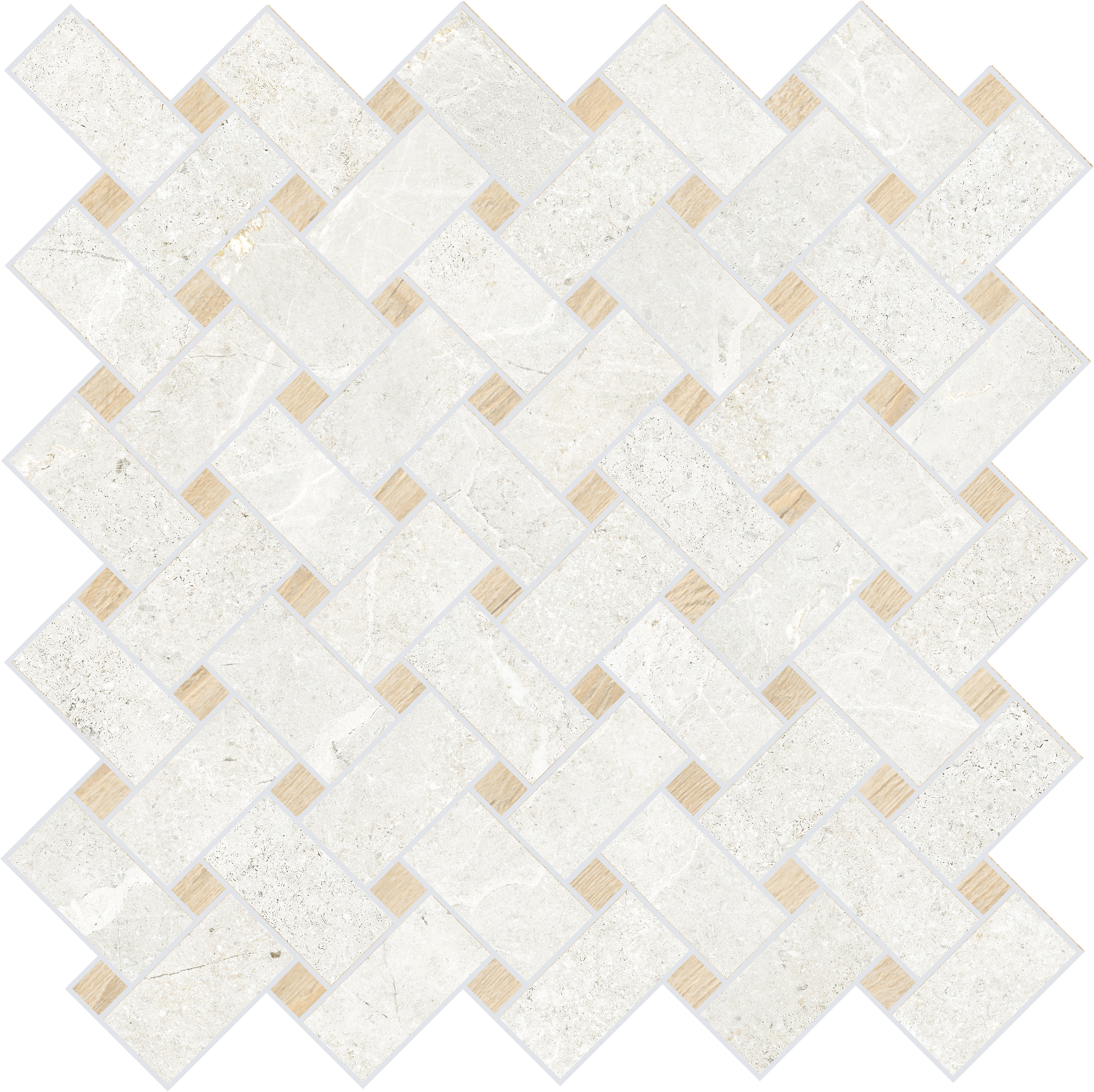 Wandfliese La Fabbrica NOBLE STONE Basket white 30x30