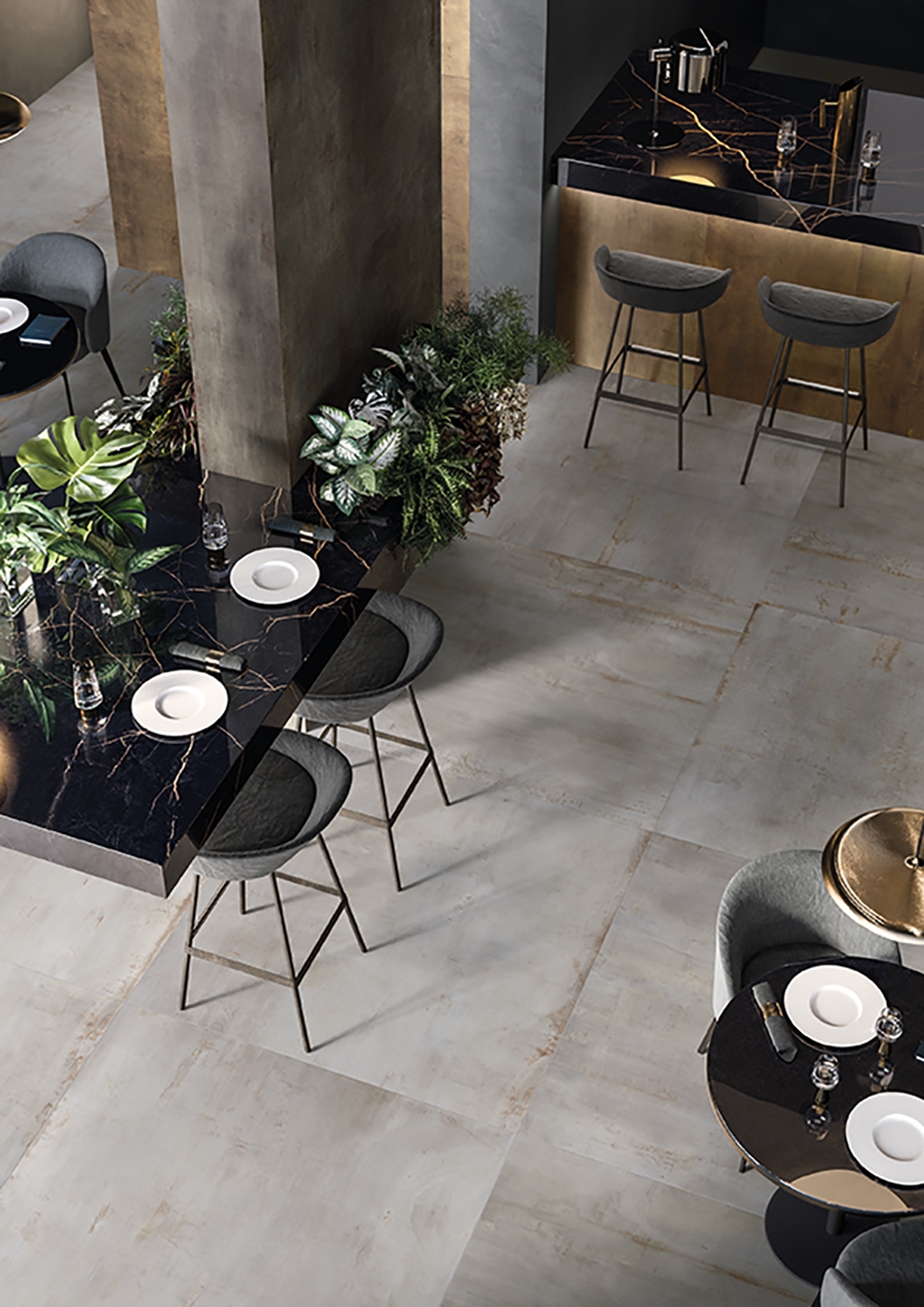 Bodenfliese Flaviker REBEL silver 120x120