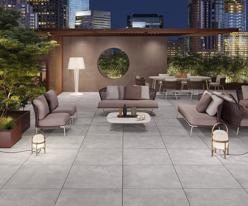 Bodenfliese Sintesi FLOW grey 80x80