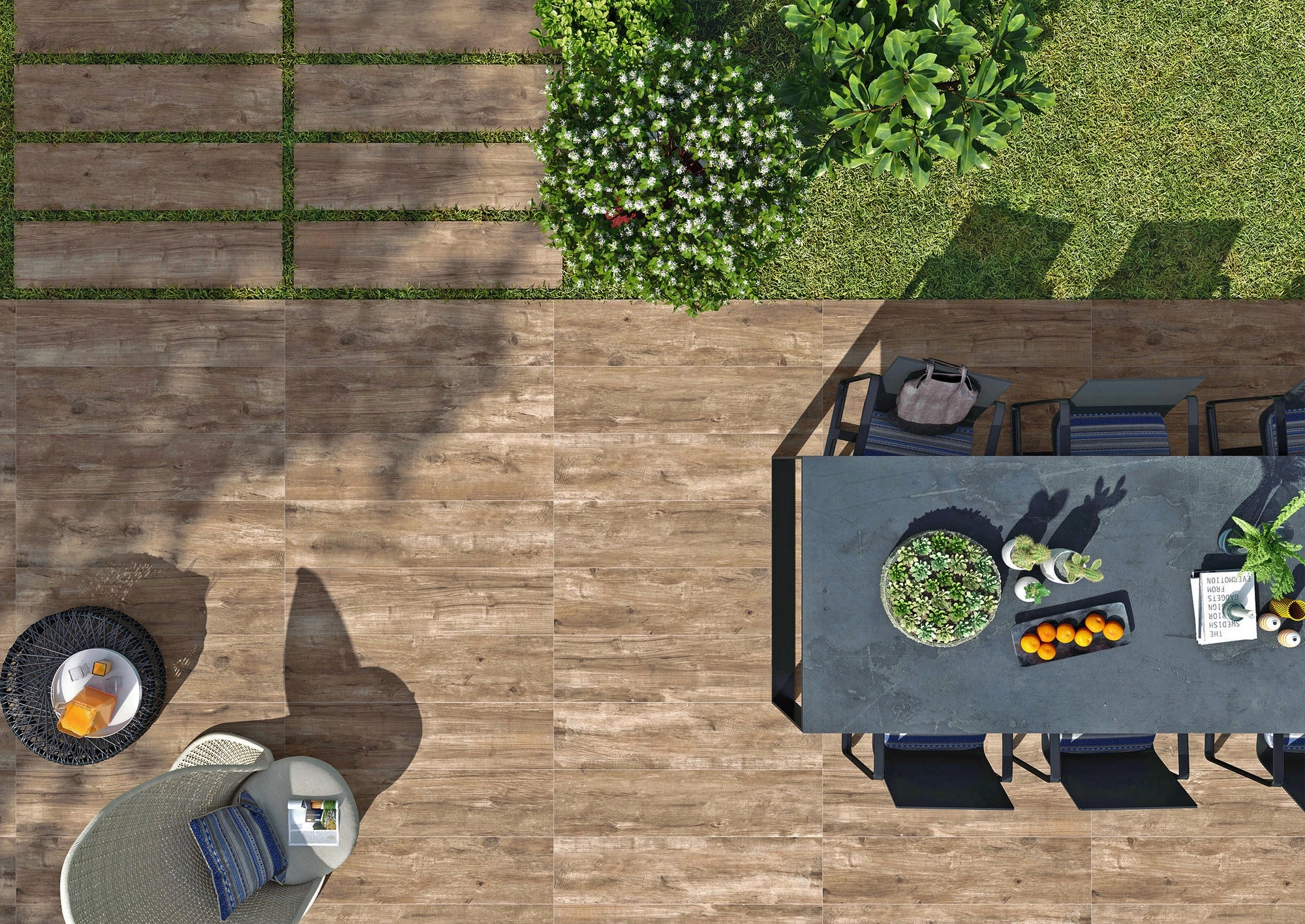 Outdoor-Fliese Sintesi TIMBER noce 30x120