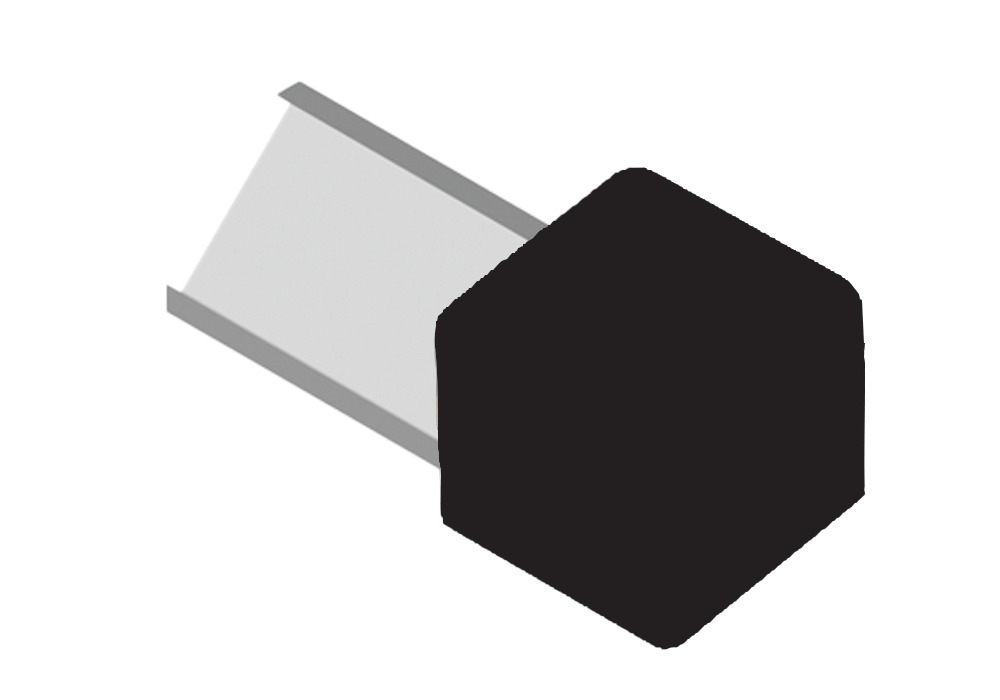 QUADEC-AC Außenecke Dekorprofil graphits