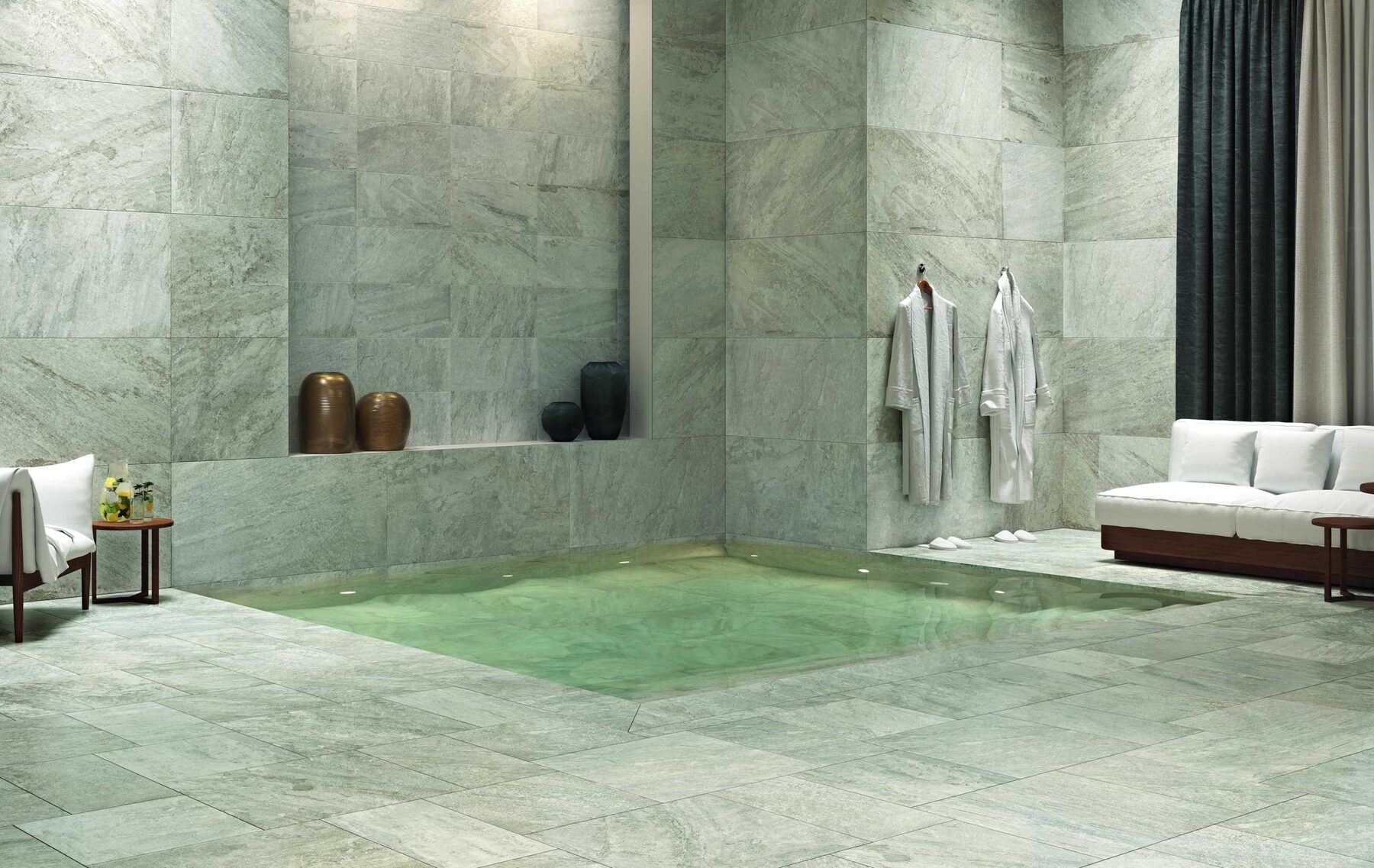 Outdoor-Fliese QUARTZ silver 60x90