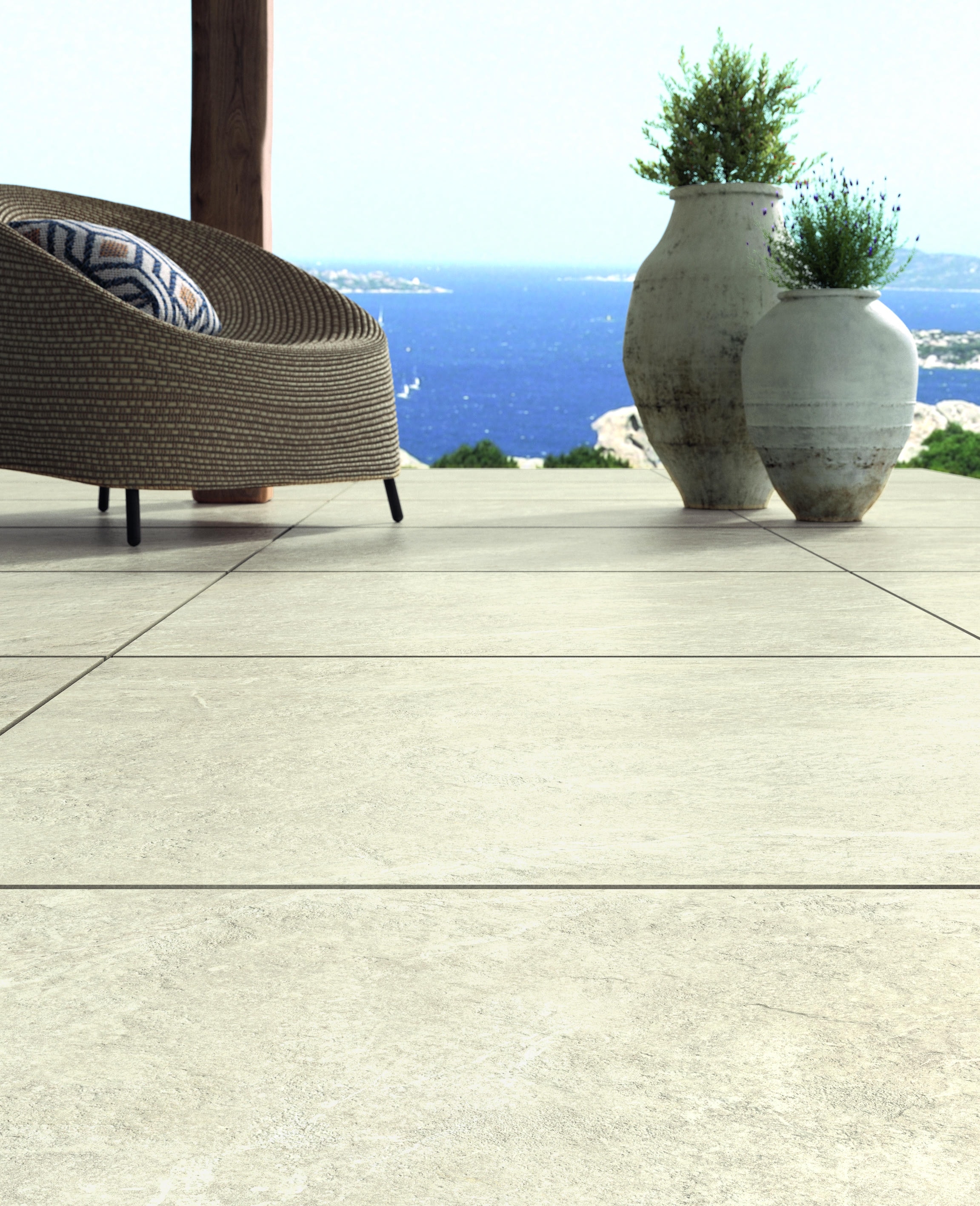 Outdoor-Fliese Castelvetro PIETRA ANTICA white 60x120